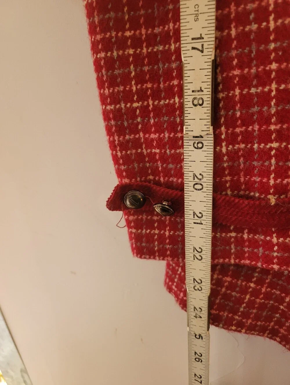 VTG Jantzen XS 40s Red Tweed Women's Jacket Corduroy Wide Collar